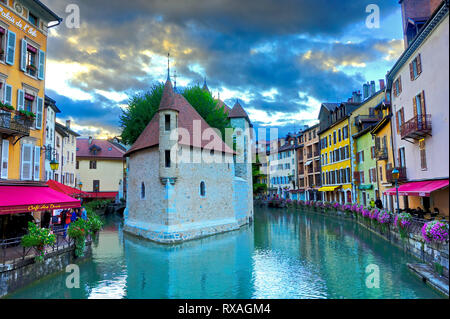 Palais de l'Ile, Altstadt, Annecy, Haute-Savoie, Auvergne-Rh ône-Alpes, Frankreich Stockfoto