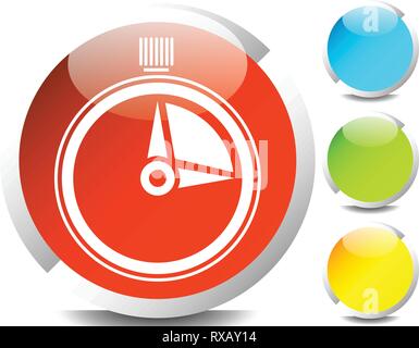 Timer, Stoppuhr Symbol. Dringlichkeit, Bearbeitungszeit, Zeitplan, Konzepte Stock Vektor