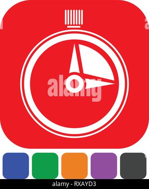 Timer, Stoppuhr Symbol. Dringlichkeit, Bearbeitungszeit, Zeitplan, Konzepte Stock Vektor