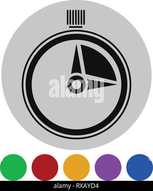 Timer, Stoppuhr Symbol. Dringlichkeit, Bearbeitungszeit, Zeitplan, Konzepte Stock Vektor