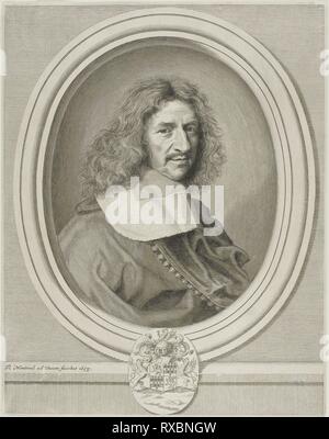 Louis Hesselin. Robert Nanteuil; Französisch, 1623-1678. Datum: 1658. Abmessungen: 328 × 257 mm. Gravur auf Papier. Herkunft: Frankreich. Museum: Das Chicago Art Institute. Stockfoto