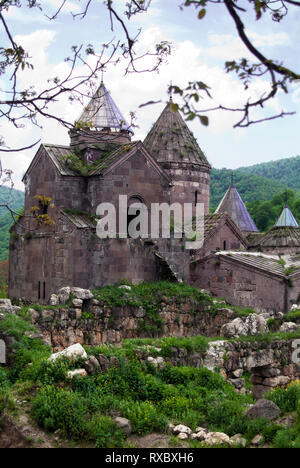 Goshavank Kloster, einer Kirche aus dem 12. Jahrhundert im Bergdorf Mann in der Nähe von Dilijan in Armenien. Armenien ist die älteste christliche Nation der Erde, ein Stockfoto
