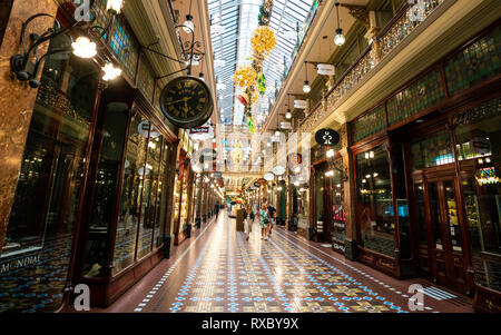 6. Januar 2019, Sydney NSW Australien: Innenansicht der Litze Einkaufspassage in Sydney, Australien Stockfoto