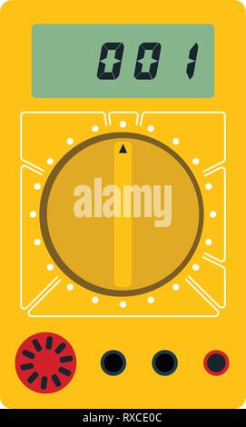 Multimeter Symbol. Flache Farbgestaltung. Vector Illustration. Stock Vektor