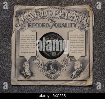 Ein Alter 78 rpm Schallplatten. Stockfoto