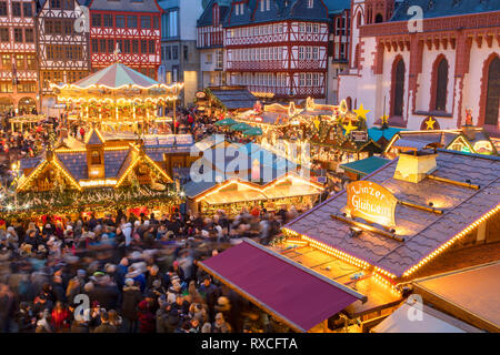 Frankfurter Weihnachtsmarkt, Frankfurt am Main, Hessen, Deutschland Stockfoto