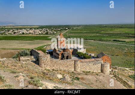 Das alte Kloster Khor Virap in Armenien. Es ist in der Ararat in Armenien. Stockfoto