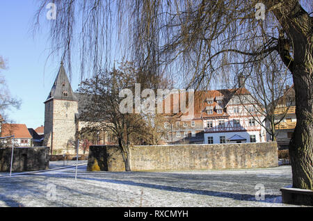 Malerisches Neustadt Hessen Fachwerk Junker Hansen Turm Deutschland Deutschland Stockfoto