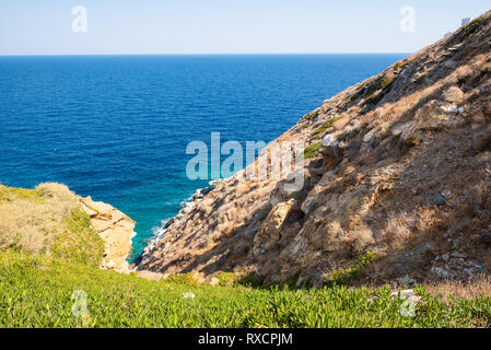 Herrlicher Meerblick in das Dorf Kastro auf Sifnos. Griechenland, Stockfoto