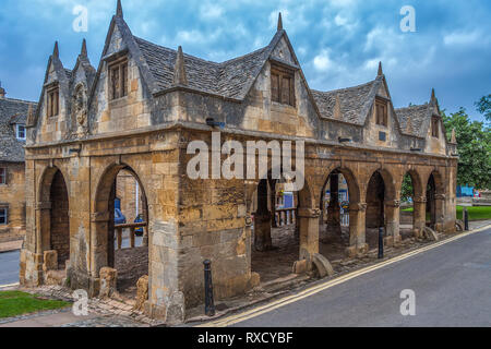 Alte Markthalle, High Street Chipping Campden, Gloucestershire, UK Stockfoto