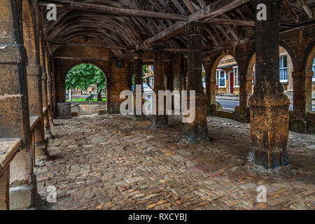 Alte Markthalle, High Street Chipping Campden, Gloucestershire, UK Stockfoto