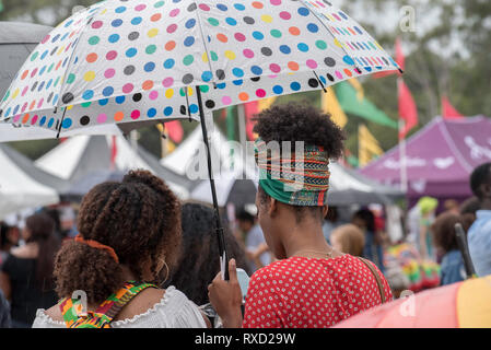 9 Mar 2019, multikulturellen Australien war heute am Africultures Festival in Wyatt Park, Lidcombe, Sydney Australien statt. Stockfoto