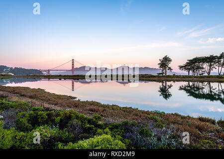 Crissy Field bei Tagesanbruch Stockfoto