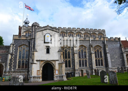 St Mary's Church, East Bergholt, Suffolk, England, Großbritannien Stockfoto