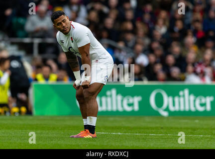 Twickenham, London, UK. 9. März 2019. 09/03/2019 Manu Tuilagi von England während der Guinness 6 Nationen Übereinstimmung zwischen England und Italien in Twickenham Stadium. Credit: Paul Harding/Alamy leben Nachrichten Stockfoto