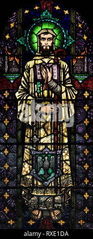 St. Columba, Schutzpatron von Irland, St. Oswald & St. Edmund Kirche, Ashton-in-Makerfield, Greater Manchester, UK Stockfoto