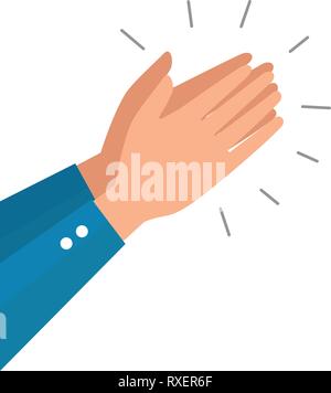 Hände menschlichen applaudieren, Symbol Stock Vektor