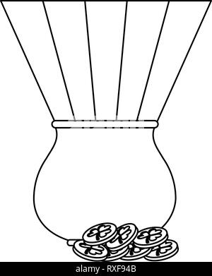 Saint Patricks Cartoons in Schwarz und Weiß Stock Vektor