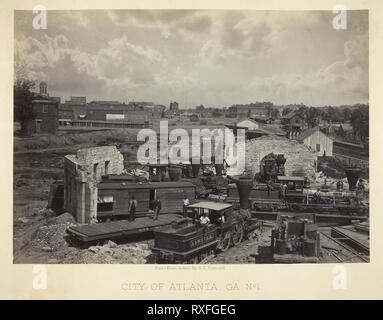 Stadt von Atlanta, GA, Nr. 1. George N. Barnard; American, 1819-1902. Datum: 1866. Abmessungen: 25,5 x 35,9 cm (Bild/Papier); 40,9 x 50,7 cm (album Seite). Eiweiß drucken, Platte 45 von fotografischen Blick das Album 'der Sherman Campaign" (1866). Herkunft: USA. Museum: Das Chicago Art Institute. Stockfoto