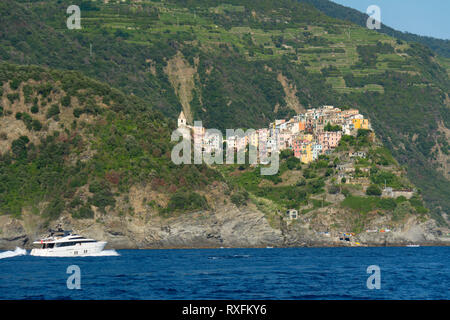 Corniglia, eine Frazione der Gemeinde Vernazza in der Provinz La Spezia, Ligurien, Norditalien Stockfoto