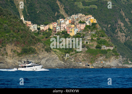 Corniglia, eine Frazione der Gemeinde Vernazza in der Provinz La Spezia, Ligurien, Norditalien Stockfoto