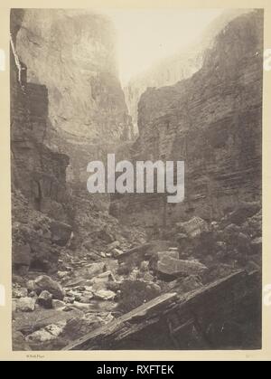 Cañon von Kanab Waschen, Colorado River, North suchen. William H. Glocke; American, 1830-1910. Datum: 1872. Abmessungen: 27,6 x 20,2 cm (Bild/Papier); 50 x 39,4 cm (Mount). Eiweiß drucken. Herkunft: USA. Museum: Das Chicago Art Institute. Stockfoto