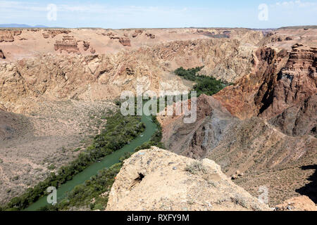 Schöne Sicht auf die charyn Canyon in der Region von Kasachstan Almaty Stockfoto