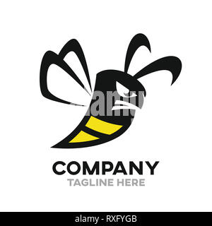 Angry Bee logo Stockfoto
