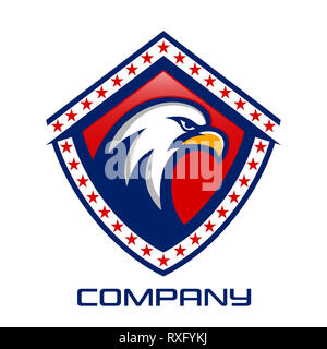 Eagle Shield Logo Stockfoto