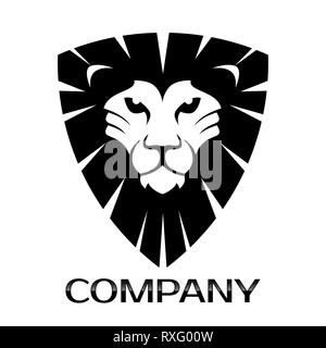 Lion Shield Logo Stockfoto