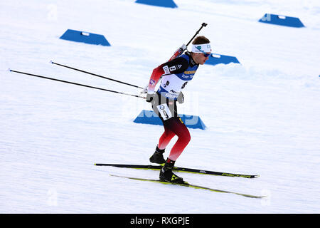 Östersund, Schweden. 9 Mär, 2019. IBU Biathlon Weltmeisterschaften, Tag 3, Sprint Männer; Tarjei Boe (NOR) in Aktion: Aktion plus Sport/Alamy leben Nachrichten Stockfoto