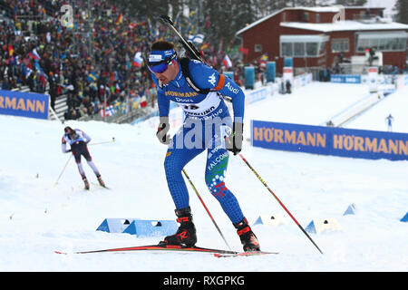 Östersund, Schweden. 9 Mär, 2019. IBU Biathlon Weltmeisterschaften, Tag 3, Sprint Männer; Dominik Windisch (ITA) in Aktion: Aktion plus Sport/Alamy leben Nachrichten Stockfoto