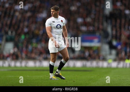 Twickenham, London, UK. 9 Mär, 2019. Guinness sechs Nationen Rugby, England und Italien; Owen Farrell von England Credit: Aktion plus Sport/Alamy leben Nachrichten Stockfoto