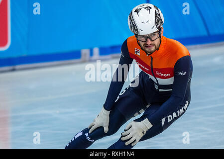 9. März 2019 Sofia, Bulgarien ISU World Short Track Speed Skating Championships Itzhak De Laat Credit: Orange Bilder vof/Alamy leben Nachrichten Stockfoto