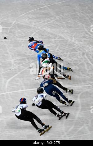 Sofia, Bulgarien. 9. März 2019. 09-03-2019 SHORTTRACK: ISU WORLD SHORT TRACK SKATING CHAMPIONSHIPS: SOFIA illustratief Foto: SCS/Soenar Chamid Credit: Lba Co.Ltd./Alamy leben Nachrichten Stockfoto