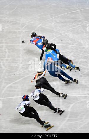 Sofia, Bulgarien. 9. März 2019. 09-03-2019 SHORTTRACK: ISU WORLD SHORT TRACK SKATING CHAMPIONSHIPS: SOFIA illustratief Foto: SCS/Soenar Chamid Credit: Lba Co.Ltd./Alamy leben Nachrichten Stockfoto