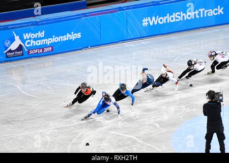 Sofia, Bulgarien. 9. März 2019. 09-03-2019 SHORTTRACK: ISU WORLD SHORT TRACK SKATING CHAMPIONSHIPS: SOFIA illustratief Foto: SCS/Soenar Chamid Credit: Lba Co.Ltd./Alamy leben Nachrichten Stockfoto