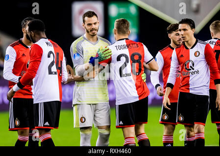 ARNHEM, Vitesse - Feyenoord, 10-03-2019 Fußball, niederländischen Eredivisie Saison 2018 - 2019, Stadion de Gelredome, Feyenoord Torhüter Joris Delle im Ziel Stockfoto