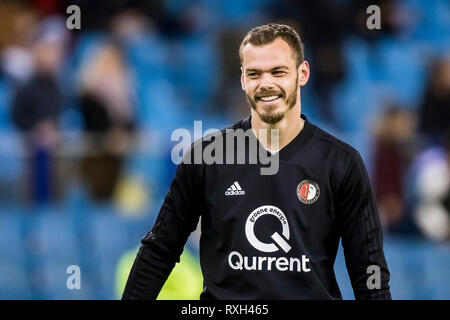 ARNHEM, Vitesse - Feyenoord, 10-03-2019 Fußball, niederländischen Eredivisie Saison 2018 - 2019, Stadion de Gelredome, Feyenoord Torhüter Joris Delle im Ziel Stockfoto