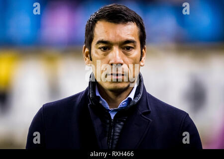 ARNHEM, Vitesse - Feyenoord, 10-03-2019 Fußball, niederländischen Eredivisie Saison 2018 - 2019, Stadion de Gelredome, Feyenoord Trainer Giovanni van Mijn Stockfoto