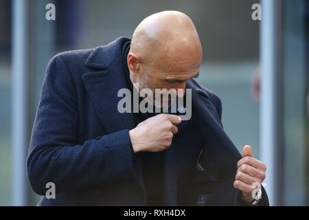 Mailand, Italien. 10. Mär 2019. Foto Spada/LaPresse 10 Marzo 2019 Milano (Italia) Sport calcio Inter vs Spal - Campionato di calcio Serie A TIM 2018/2019 - Stadio San Siro Nella Foto: Mister Spalletti Foto Spada/LaPresse März 10, 2019 Milan (Italien) Sport Fussball Inter vs Spal - Italienische Fußball-Liga einen TIM 2018/2019 - San Siro Stadion In der Pic: Haupttrainer Spalletti Credit: LaPresse/Alamy leben Nachrichten Stockfoto