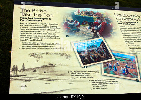Kanada, New Brunswick, Fort Beausejour, Fort Cumberland, Französischen, Britischen, 1755, Franzosen- und Indianerkrieg, sieben Jahre Krieg, Stockfoto