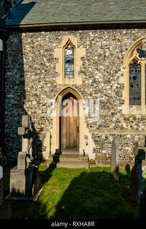 St. Nicholas Kirche, Kirche Zeile, Chislehurst, Kent Stockfoto