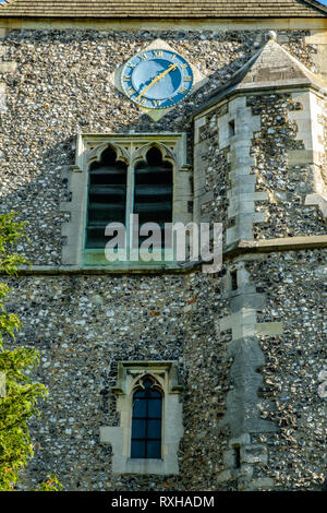 St. Nicholas Kirche, Kirche Zeile, Chislehurst, Kent Stockfoto