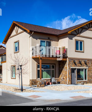 Außenansicht des Townhouse; Poncha Springs; Colorado; USA Stockfoto