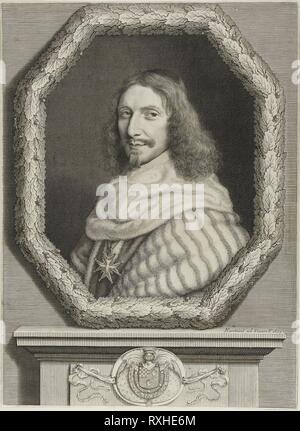 Nicolas Potier de Novion. Robert Nanteuil; Französisch, 1623-1678. Datum: 1657. Abmessungen: 363 × 266 mm. Gravur auf Papier. Herkunft: Frankreich. Museum: Das Chicago Art Institute. Stockfoto