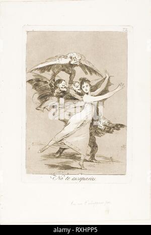 Sie werden nicht entfliehen, Platte 72 aus Los Caprichos. Francisco José de Goya y Lucientes; Spanisch, 1746-1828. Datum: 1797-1799. Abmessungen: 194 × 137 mm (Bild); 214 x 150 mm (Platte); 301 x 205 mm (Blatt). Radierung und Aquatinta auf Elfenbein Bütten. Herkunft: Spanien. Museum: Das Chicago Art Institute. MANUEL GODOY. PRINCIPE DE LA PAZ (godoy). Stockfoto