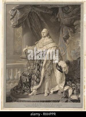 Louis XVI. Charles Clément Bervic (Französisch, 1756-1822); Nach Antoine Francois Callet (Französisch, 1741-1823). Datum: 1790. Abmessungen: 632 × 479 mm (Bild); 704 × 541 mm (Blatt). Gravur in Schwarz auf Creme Bütten. Herkunft: Frankreich. Museum: Das Chicago Art Institute. Stockfoto