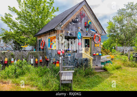 Volkskunst, angenehme Bay, Cape Breton Highlands, Nova Scotia, Kanada Stockfoto