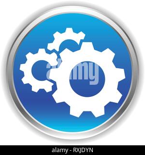 Zahnrad, Zahnrad Symbol. Reparatur, Wartung, Mechanik Konzept Symbol Stock Vektor